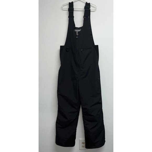 Mountain Tek Youth Snow Ski Bibs Size L Black Unisex Boys Girls Winter Sports